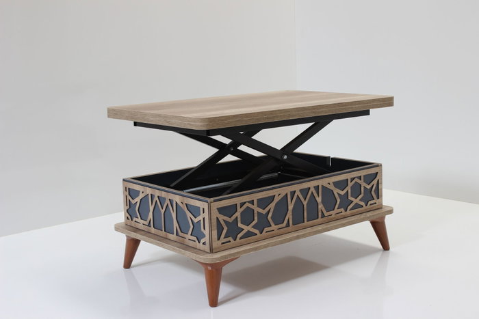 Hanah Home Ada - Mesa de café azul